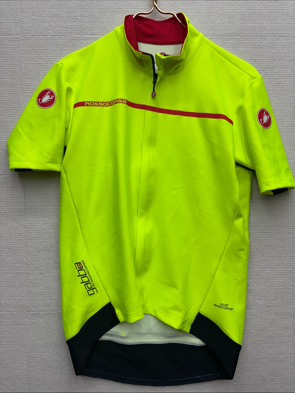Castelli Men’s High-Visibility Yellow Cycling Jersey